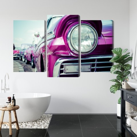 Obraz Wieloczęściowy Reflektor Auta W Stylu Retro Na Kubie Obraz Wieloczęściowy Reflektor Auta W Stylu Retro Na Kubie