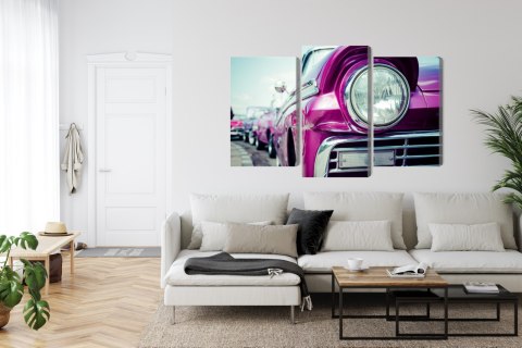 Obraz Wieloczęściowy Reflektor Auta W Stylu Retro Na Kubie Obraz Wieloczęściowy Reflektor Auta W Stylu Retro Na Kubie