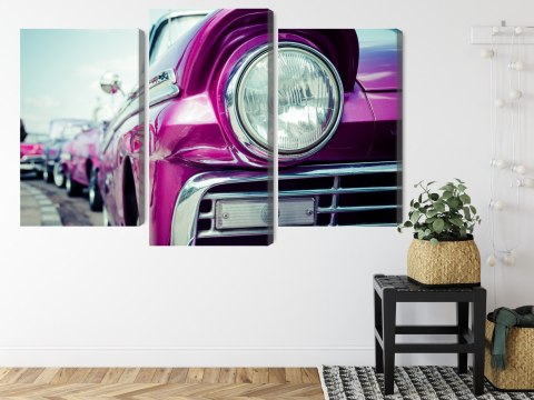 Obraz Wieloczęściowy Reflektor Auta W Stylu Retro Na Kubie Obraz Wieloczęściowy Reflektor Auta W Stylu Retro Na Kubie