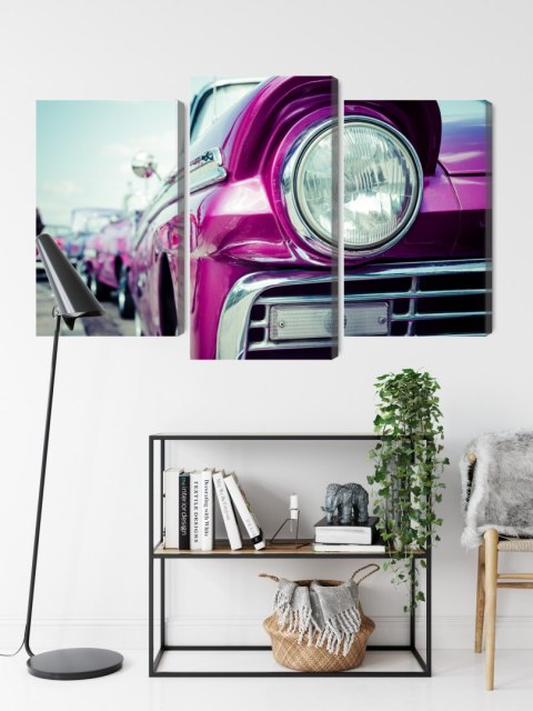 Obraz Wieloczęściowy Reflektor Auta W Stylu Retro Na Kubie Obraz Wieloczęściowy Reflektor Auta W Stylu Retro Na Kubie
