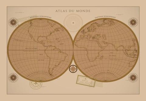 Fototapeta Atlas Du Monde Vintage