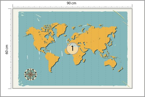 Fototapeta Retro Mapa Świata
