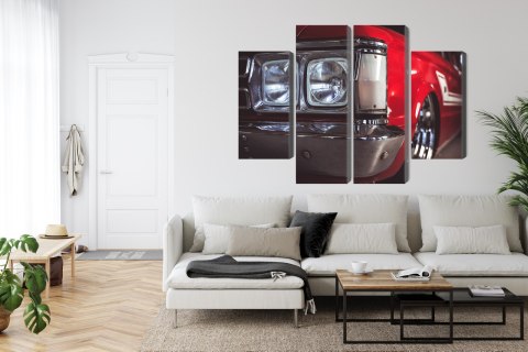Obraz Wieloczęściowy Reflektor W Starym Samochodzie Obraz Wieloczęściowy Reflektor W Starym Samochodzie