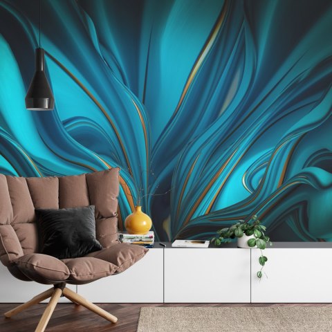 Fototapeta Bright Background With A Volumetric Pattern And Print. 3D , 3D Rendering.