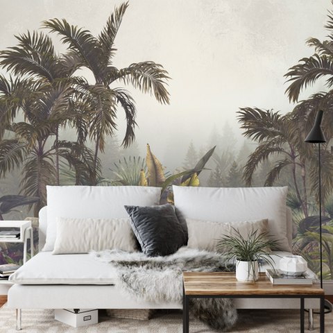 Fototapeta Tropical Trees And Leaves For Digital Printing Wallpaper, Custom Design Wallpaper - 3D