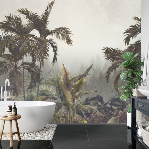 Fototapeta Tropical Trees And Leaves For Digital Printing Wallpaper, Custom Design Wallpaper - 3D
