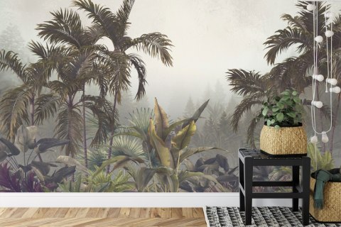 Fototapeta Tropical Trees And Leaves For Digital Printing Wallpaper, Custom Design Wallpaper - 3D