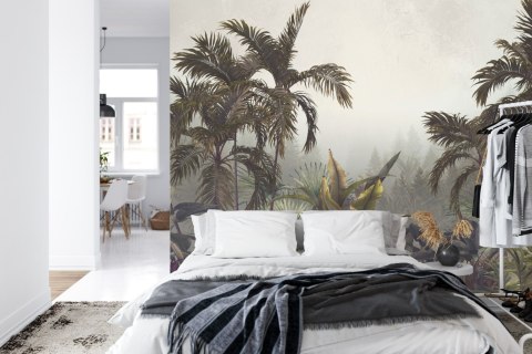 Fototapeta Tropical Trees And Leaves For Digital Printing Wallpaper, Custom Design Wallpaper - 3D