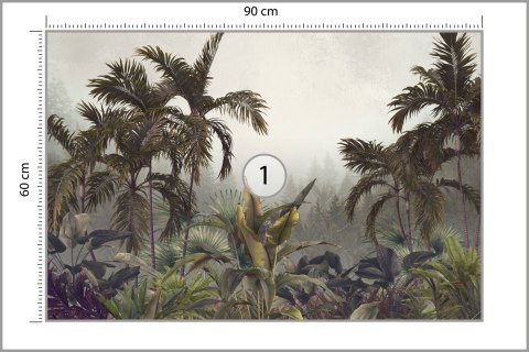 Fototapeta Tropical Trees And Leaves For Digital Printing Wallpaper, Custom Design Wallpaper - 3D