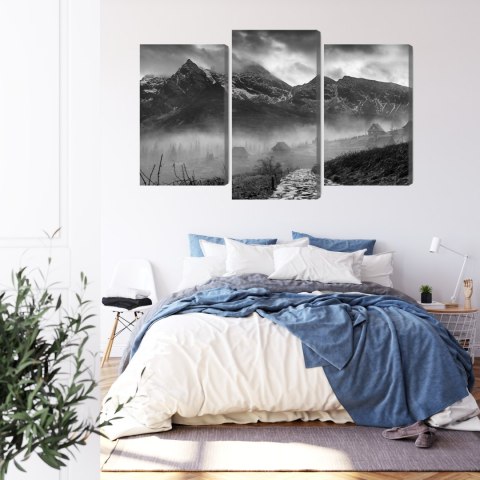 Obraz Wieloczęściowy Hala Gąsienicowa W Czerni I Bieli Obraz Wieloczęściowy Hala Gąsienicowa W Czerni I Bieli