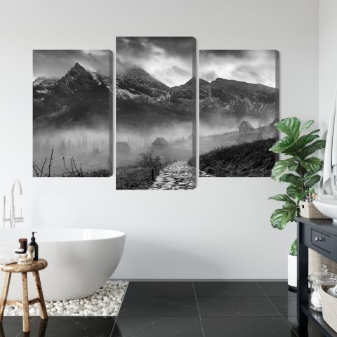 Obraz Wieloczęściowy Hala Gąsienicowa W Czerni I Bieli Obraz Wieloczęściowy Hala Gąsienicowa W Czerni I Bieli