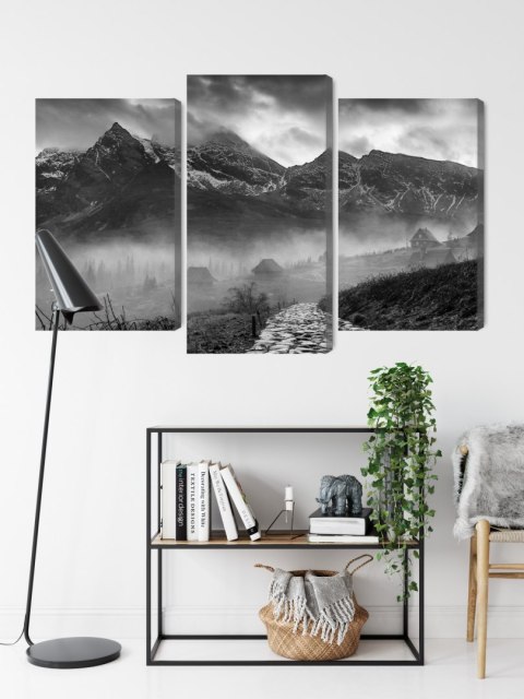 Obraz Wieloczęściowy Hala Gąsienicowa W Czerni I Bieli Obraz Wieloczęściowy Hala Gąsienicowa W Czerni I Bieli