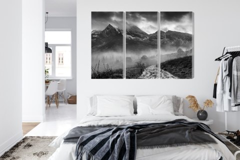 Obraz Wieloczęściowy Hala Gąsienicowa W Czerni I Bieli Obraz Wieloczęściowy Hala Gąsienicowa W Czerni I Bieli