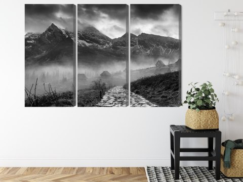 Obraz Wieloczęściowy Hala Gąsienicowa W Czerni I Bieli Obraz Wieloczęściowy Hala Gąsienicowa W Czerni I Bieli