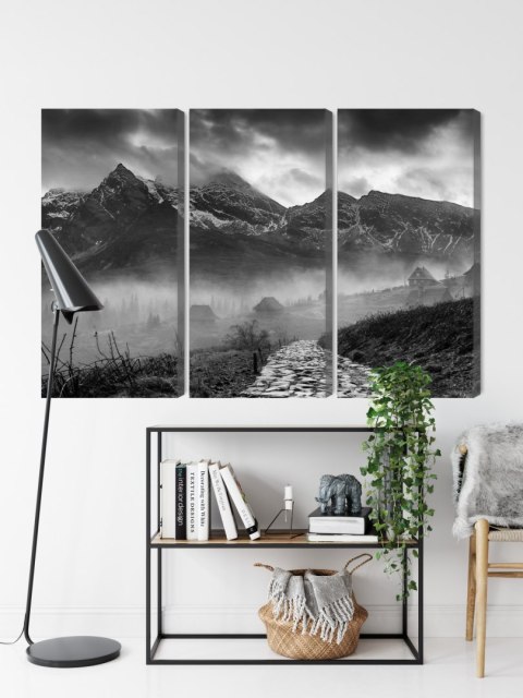 Obraz Wieloczęściowy Hala Gąsienicowa W Czerni I Bieli Obraz Wieloczęściowy Hala Gąsienicowa W Czerni I Bieli