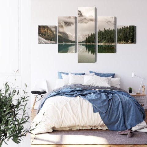 Obraz Wieloczęściowy Jezioro Moraine W Parku Narodowym Banff, Kanada Obraz Wieloczęściowy Jezioro Moraine W Parku Narodowym Banff, Kanada