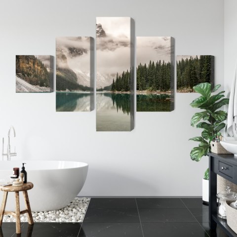 Obraz Wieloczęściowy Jezioro Moraine W Parku Narodowym Banff, Kanada Obraz Wieloczęściowy Jezioro Moraine W Parku Narodowym Banff, Kanada