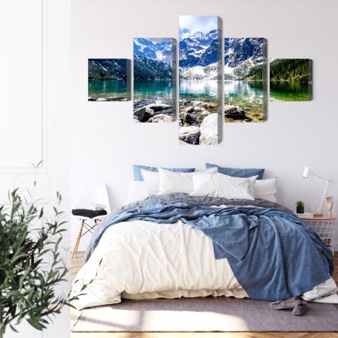 Obraz Wieloczęściowy Jezioro Morskie Oko 3D Obraz Wieloczęściowy Jezioro Morskie Oko 3D