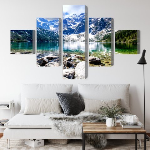 Obraz Wieloczęściowy Jezioro Morskie Oko 3D Obraz Wieloczęściowy Jezioro Morskie Oko 3D