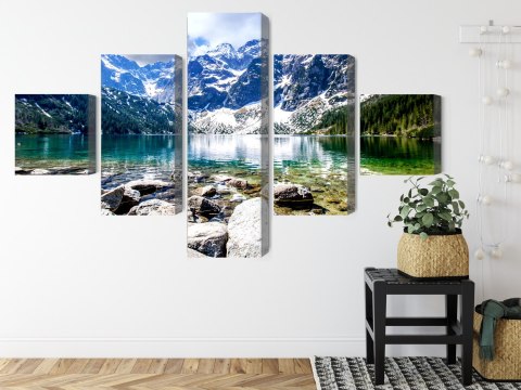 Obraz Wieloczęściowy Jezioro Morskie Oko 3D Obraz Wieloczęściowy Jezioro Morskie Oko 3D