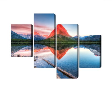 Obraz Wieloczęściowy Jezioro Swiftcurrent Lake W Usa Obraz Wieloczęściowy Jezioro Swiftcurrent Lake W Usa