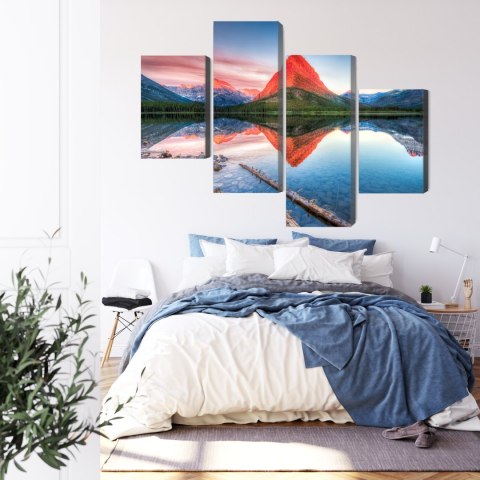 Obraz Wieloczęściowy Jezioro Swiftcurrent Lake W Usa Obraz Wieloczęściowy Jezioro Swiftcurrent Lake W Usa