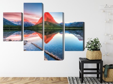 Obraz Wieloczęściowy Jezioro Swiftcurrent Lake W Usa Obraz Wieloczęściowy Jezioro Swiftcurrent Lake W Usa