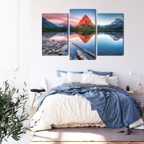 Obraz Wieloczęściowy Jezioro Swiftcurrent Lake W Usa Obraz Wieloczęściowy Jezioro Swiftcurrent Lake W Usa