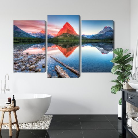 Obraz Wieloczęściowy Jezioro Swiftcurrent Lake W Usa Obraz Wieloczęściowy Jezioro Swiftcurrent Lake W Usa