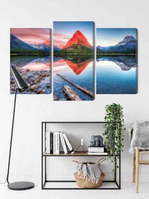 Obraz Wieloczęściowy Jezioro Swiftcurrent Lake W Usa Obraz Wieloczęściowy Jezioro Swiftcurrent Lake W Usa