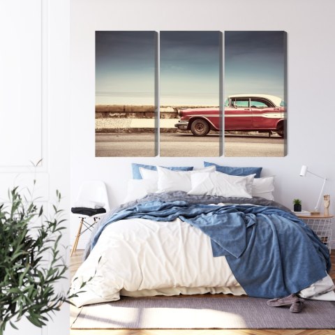 Obraz Wieloczęściowy Stary Amerykański Samochód Retro Obraz Wieloczęściowy Stary Amerykański Samochód Retro