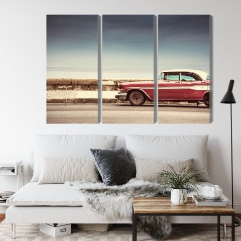 Obraz Wieloczęściowy Stary Amerykański Samochód Retro Obraz Wieloczęściowy Stary Amerykański Samochód Retro