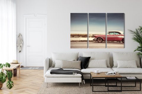 Obraz Wieloczęściowy Stary Amerykański Samochód Retro Obraz Wieloczęściowy Stary Amerykański Samochód Retro