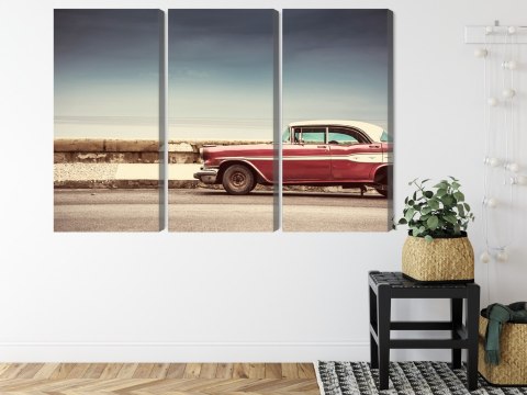 Obraz Wieloczęściowy Stary Amerykański Samochód Retro Obraz Wieloczęściowy Stary Amerykański Samochód Retro