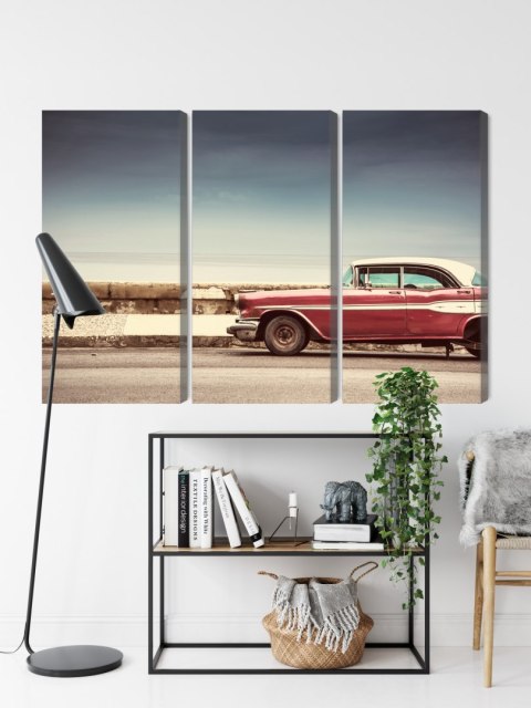 Obraz Wieloczęściowy Stary Amerykański Samochód Retro Obraz Wieloczęściowy Stary Amerykański Samochód Retro