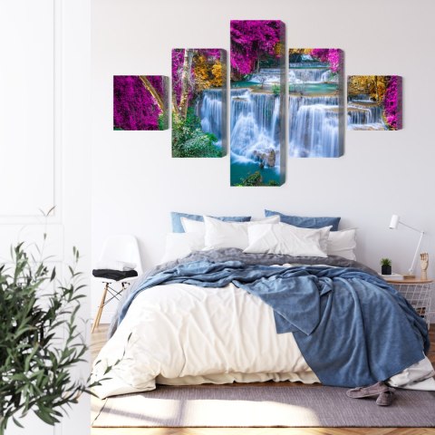 Obraz Wieloczęściowy Wodospad Jesienią Obraz Wieloczęściowy Wodospad Jesienią