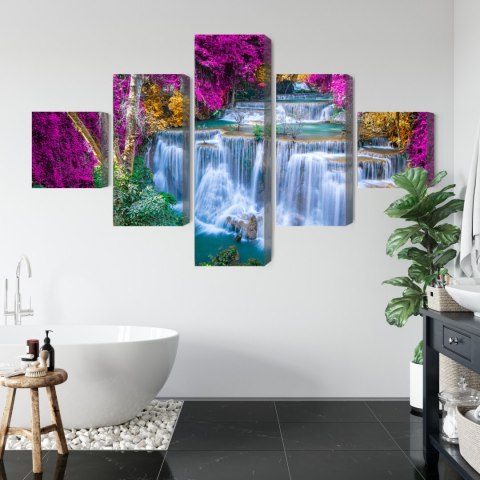 Obraz Wieloczęściowy Wodospad Jesienią Obraz Wieloczęściowy Wodospad Jesienią