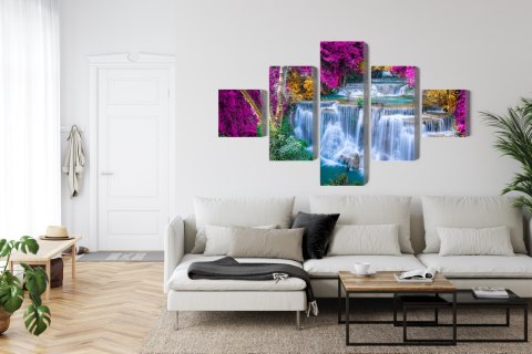 Obraz Wieloczęściowy Wodospad Jesienią Obraz Wieloczęściowy Wodospad Jesienią