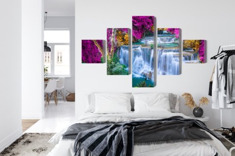 Obraz Wieloczęściowy Wodospad Jesienią Obraz Wieloczęściowy Wodospad Jesienią