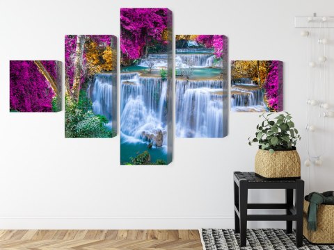 Obraz Wieloczęściowy Wodospad Jesienią Obraz Wieloczęściowy Wodospad Jesienią
