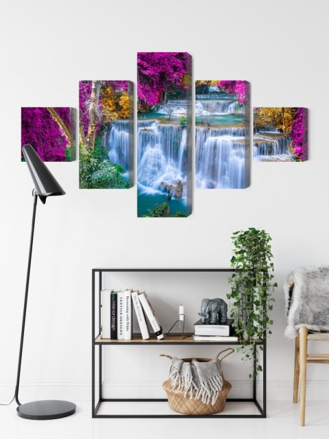 Obraz Wieloczęściowy Wodospad Jesienią Obraz Wieloczęściowy Wodospad Jesienią