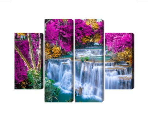 Obraz Wieloczęściowy Wodospad Jesienią Obraz Wieloczęściowy Wodospad Jesienią
