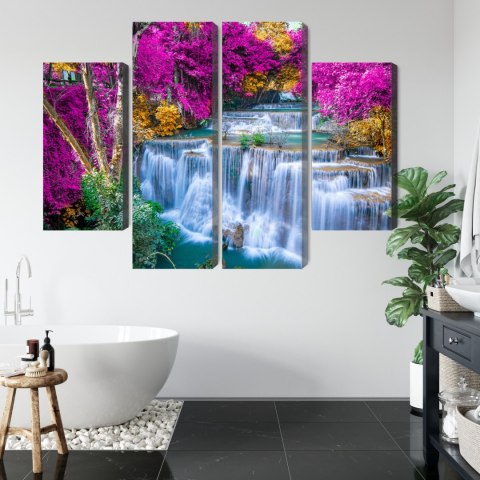 Obraz Wieloczęściowy Wodospad Jesienią Obraz Wieloczęściowy Wodospad Jesienią