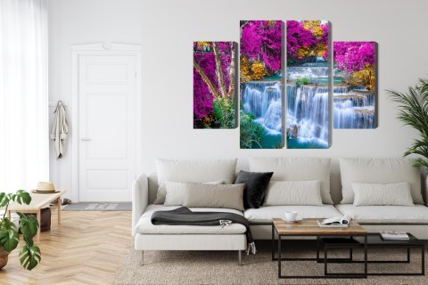 Obraz Wieloczęściowy Wodospad Jesienią Obraz Wieloczęściowy Wodospad Jesienią