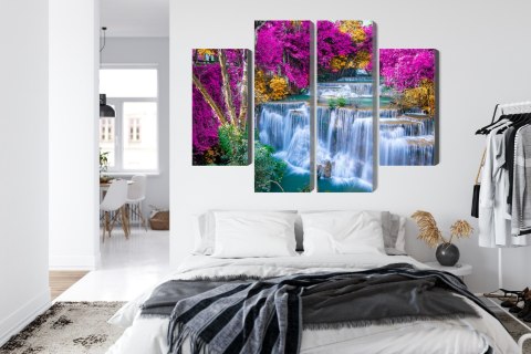Obraz Wieloczęściowy Wodospad Jesienią Obraz Wieloczęściowy Wodospad Jesienią