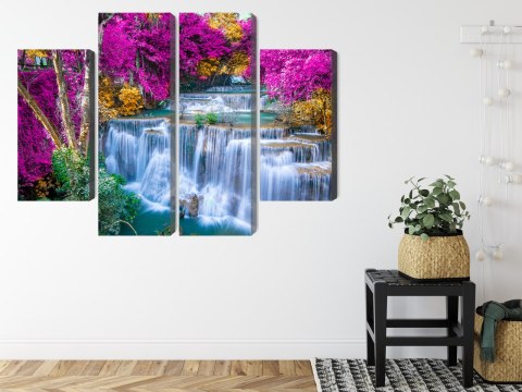Obraz Wieloczęściowy Wodospad Jesienią Obraz Wieloczęściowy Wodospad Jesienią
