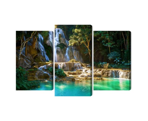 Obraz Wieloczęściowy Wodospad Kuang Si Obraz Wieloczęściowy Wodospad Kuang Si