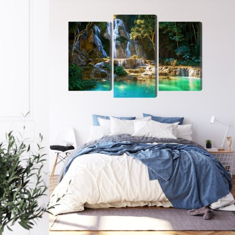 Obraz Wieloczęściowy Wodospad Kuang Si Obraz Wieloczęściowy Wodospad Kuang Si