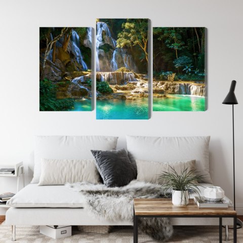 Obraz Wieloczęściowy Wodospad Kuang Si Obraz Wieloczęściowy Wodospad Kuang Si