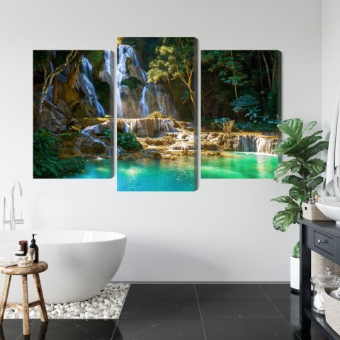 Obraz Wieloczęściowy Wodospad Kuang Si Obraz Wieloczęściowy Wodospad Kuang Si
